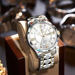 Special Binbond Diamond Cut Official Mens Watches (White)