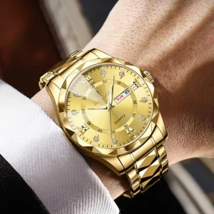 Special Binbond Diamond Cut Official Mens Watches (Goleden)