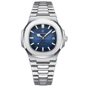 Poedagar 613 Premium Quality Mens Watch (Blue Dial)